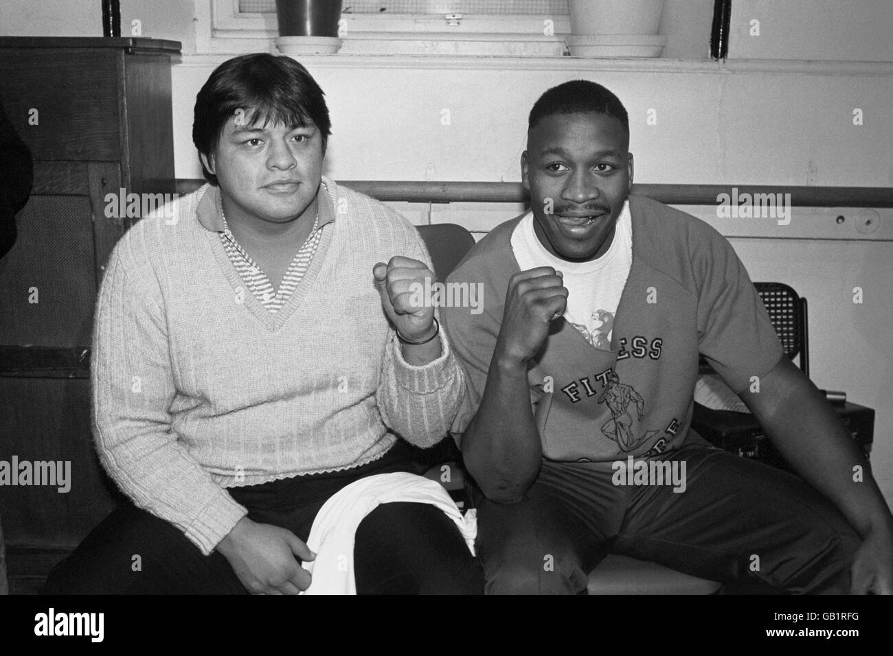 Boxen - Schwergewicht - York Hall - Mauricio Villegas V Tim Witherspoon Stockfoto