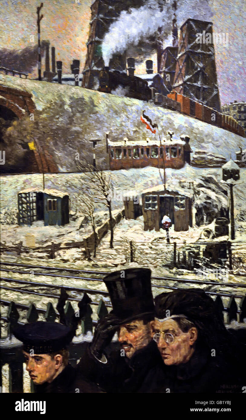 Kriegswinter Kriegszeit Winter Hans Baluschek (1870 – 1935), deutscher Maler, Grafiker und Schriftsteller. Stockfoto