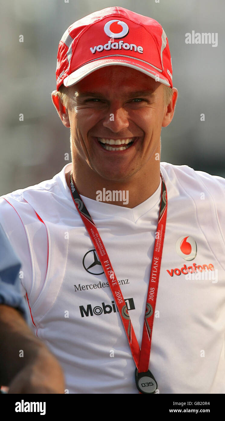 Formel-1-Motorsport - Großer Preis Von Ungarn - Training - Hungaroring. Der finnische Heikki Kovalainen im Fahrerlager am Hungaroring, Budapest, Ungarn. Stockfoto