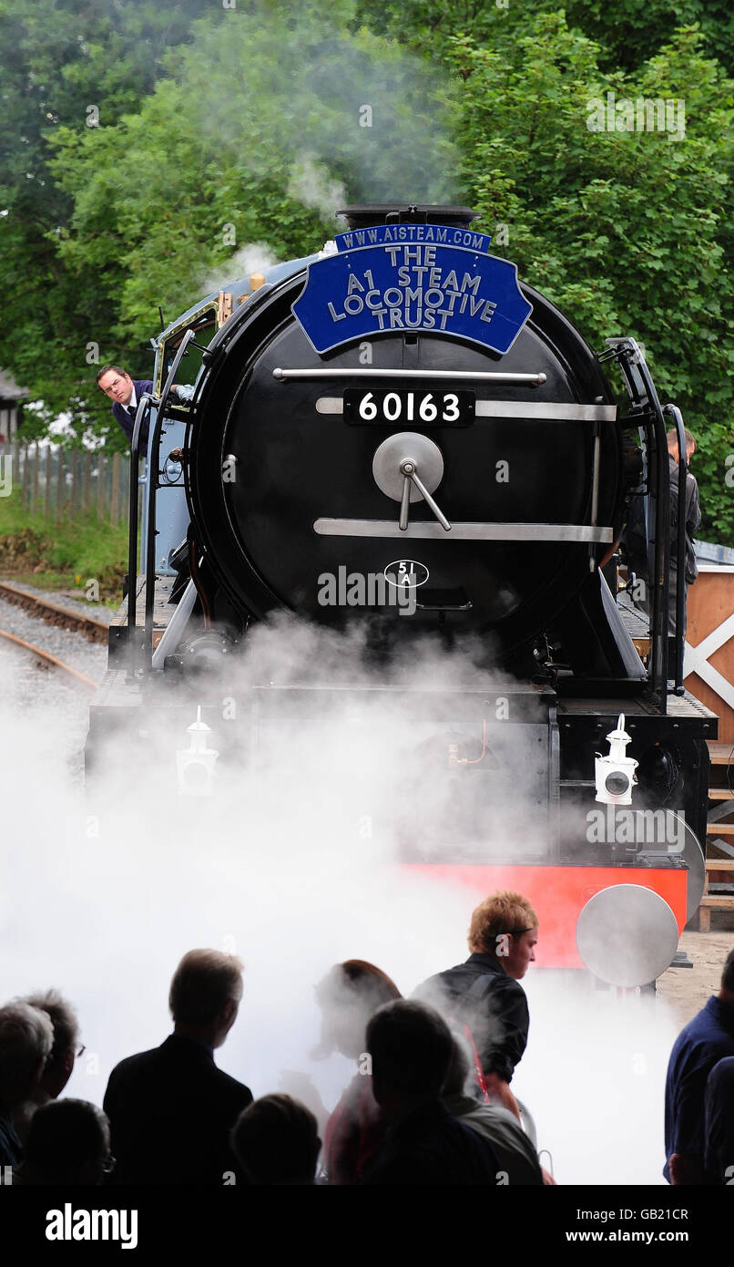 Neue Dampflokomotive Stockfoto