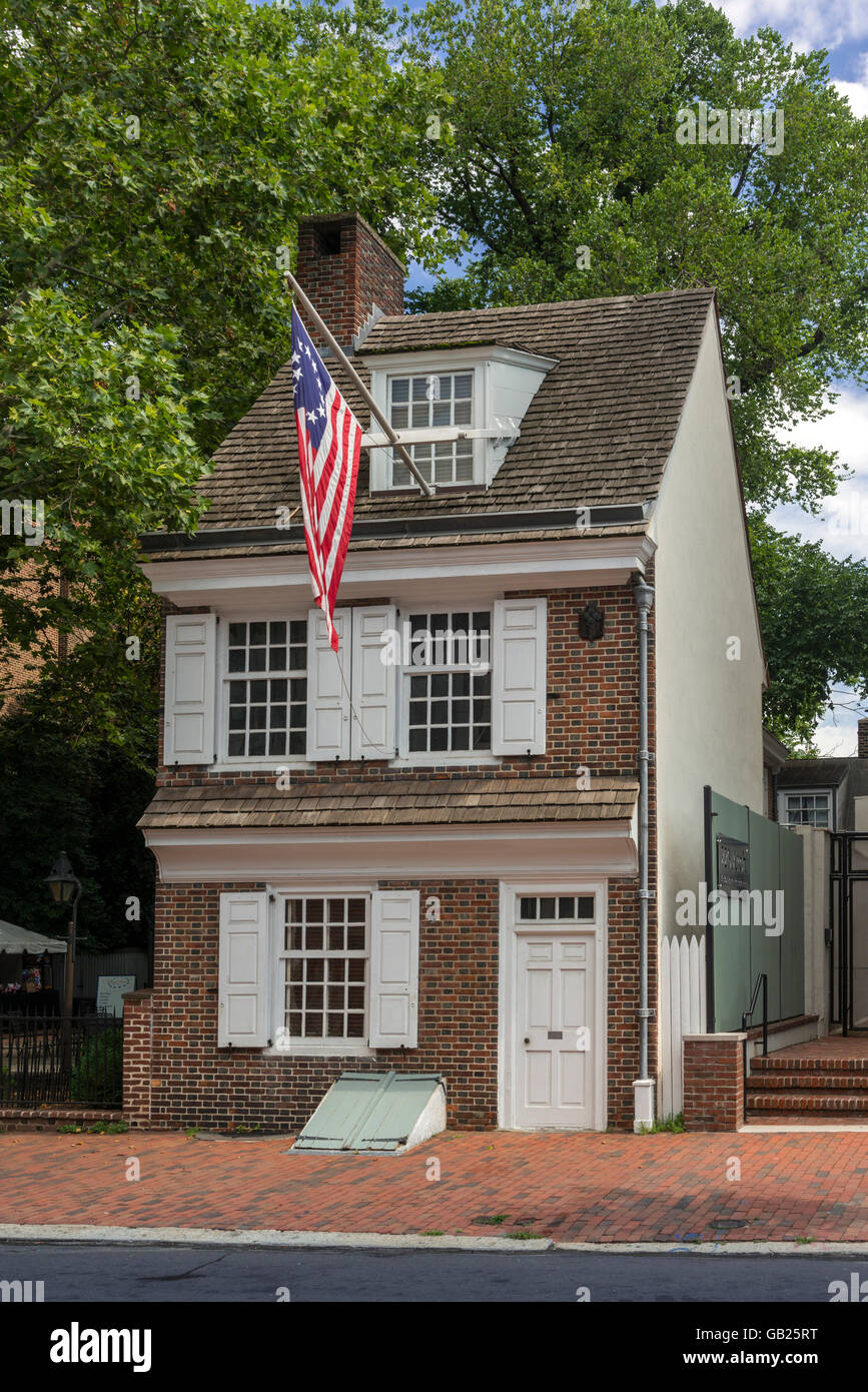 Betsy Ross House, Philadelphia, Pennsylvania USA Stockfoto