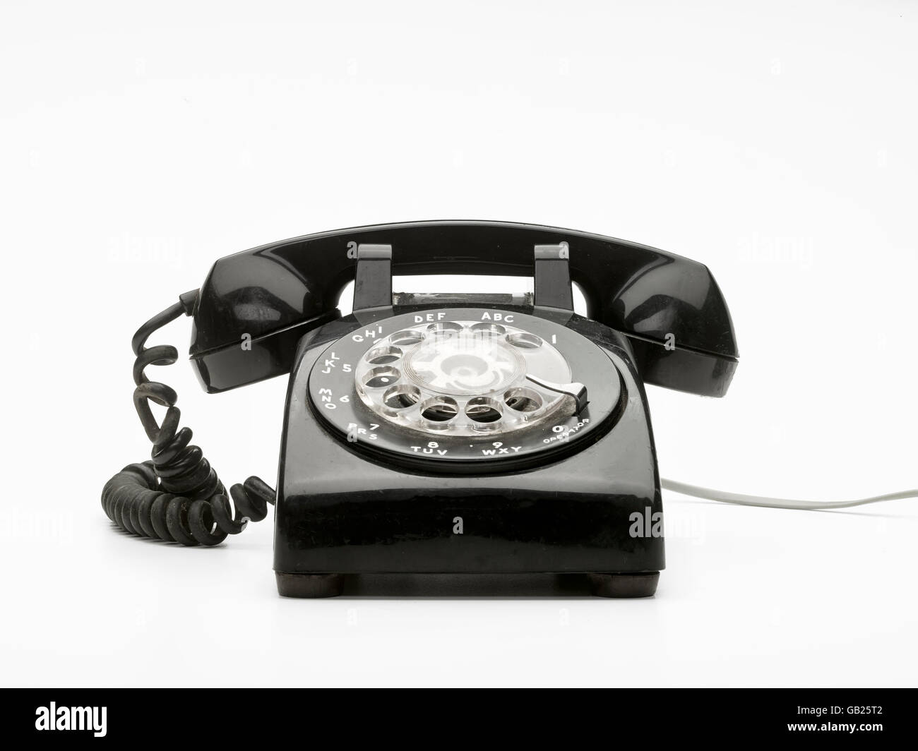 Alte schwarze Telefon Stockfoto
