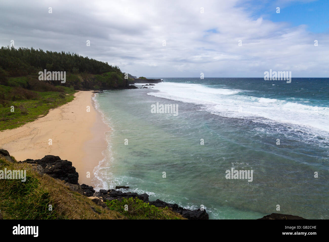 Gris Gris Strand von Mauritius. Stockfoto