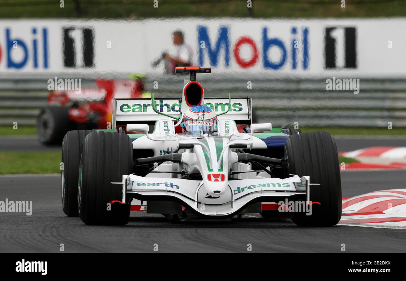 Formel-1-Motorsport - Großer Preis Von Ungarn - Training - Hungaroring. Jenson Button während der 2. Übungseinheit während der Trainingseinheit im Hungaroring, Budapest, Ungarn. Stockfoto