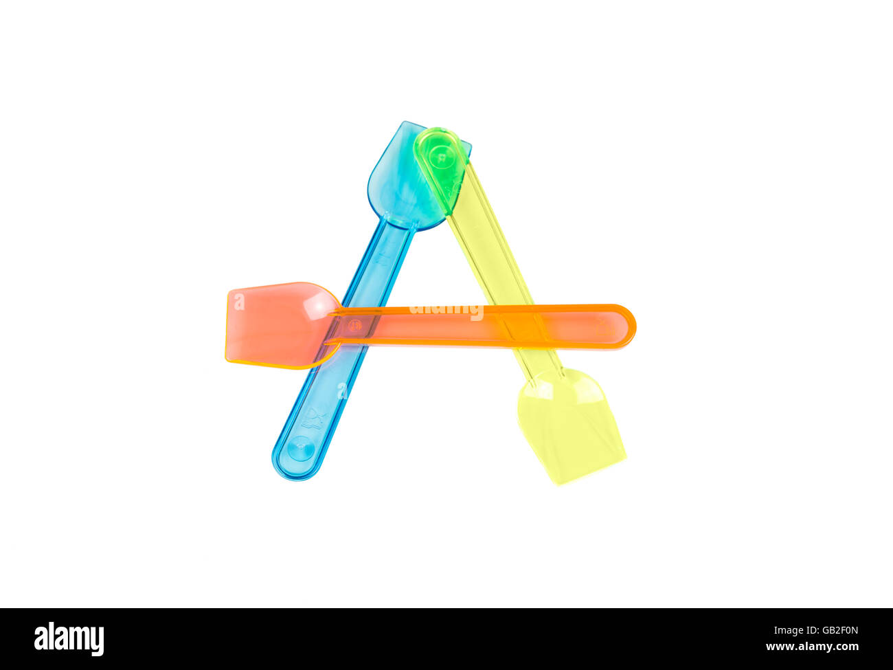 Einen Brief mit Eis Löffel Stockfoto