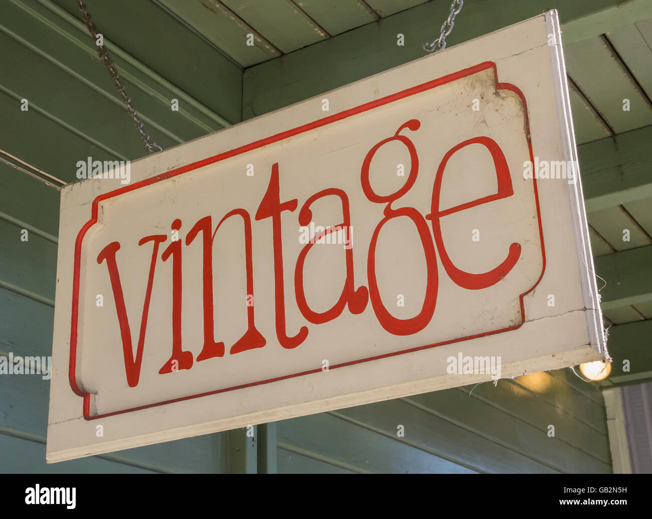 Alte Vintage Schild in Nevada City, Kalifornien, USA Stockfoto