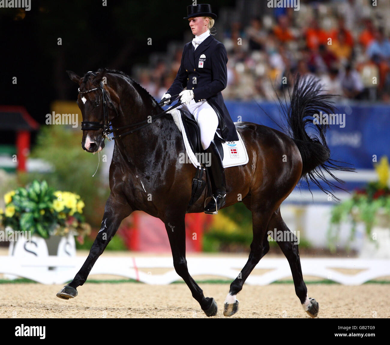 Dänemarks Prinzessin Nathalie zu Sayn-Wittgenstein bei Digby während der Einzelqualifikation in der 1. Dressurrunde im Shatin Equestrian Center Hong Kong, China. Stockfoto