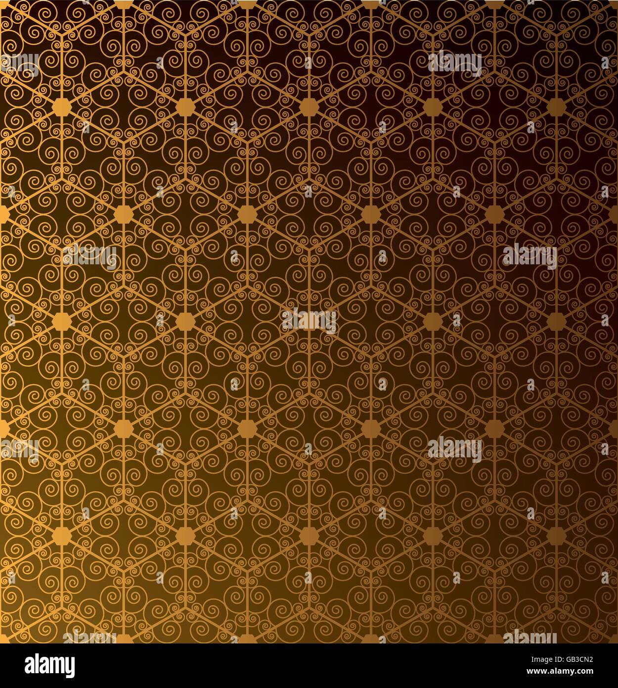 Gold sechseckigen geometrische Musterdesign Grafikdesign für Hintergrund Stock Vektor