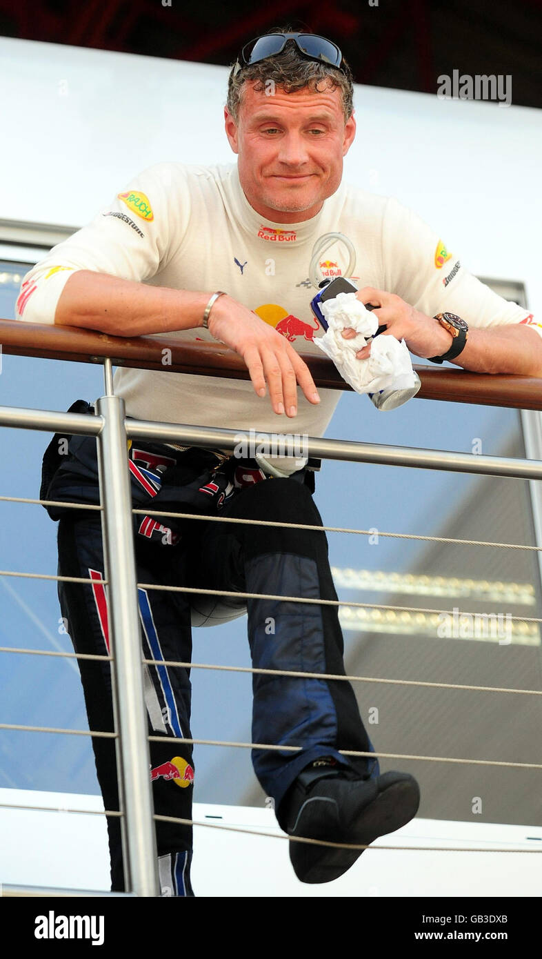 David Coulthard von Red Bull während der zweiten Trainingseinheit vor dem Grand Prix von Europa am Wochenende in Valencia, Spanien. Stockfoto