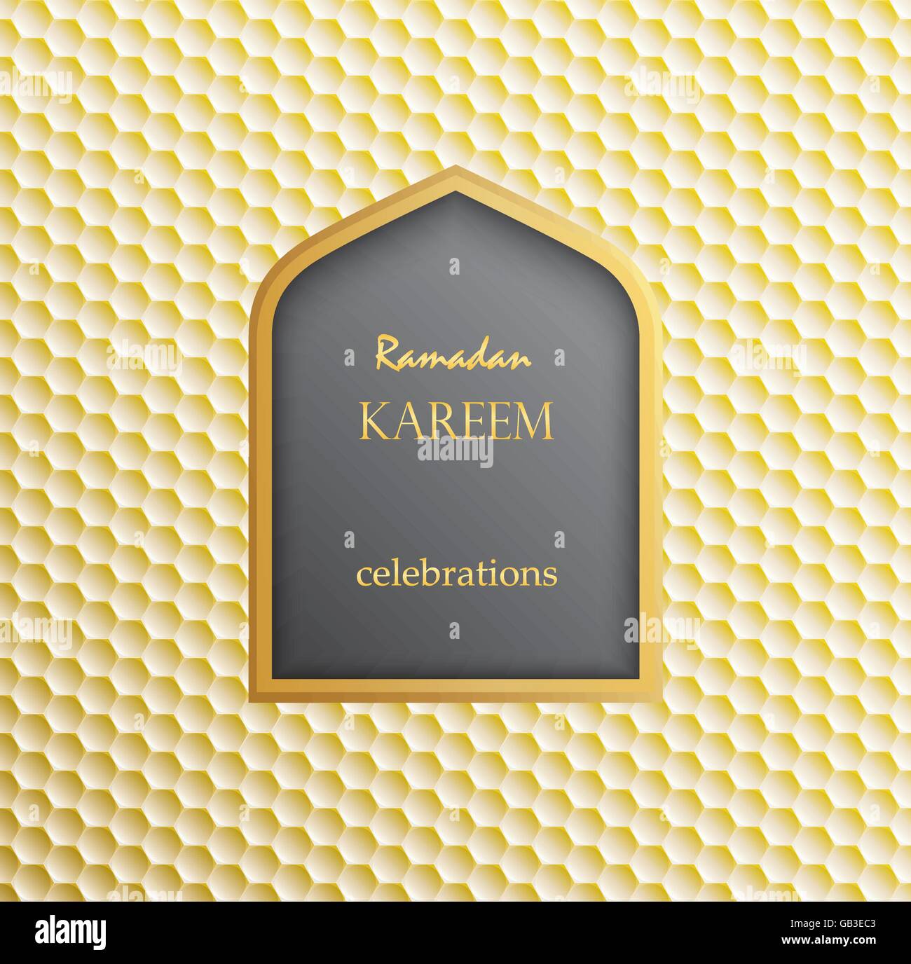 Ramadan Kareem feiern Grafik auf gold geometrische Golf Textur Muster Hintergrund Stock Vektor