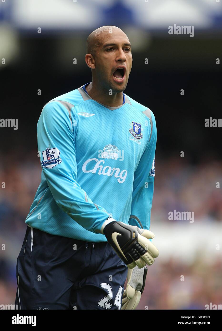 Fußball - Barclays Premier League - Everton gegen Portsmouth - Goodison Park. Tim Howard, Torwart von Everton Stockfoto