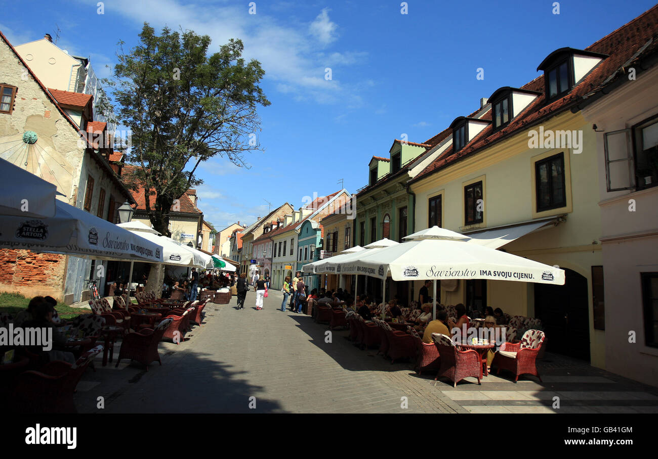 Travel Stock, Zagreb, Kroatien. Tkalciceva Street Stockfoto