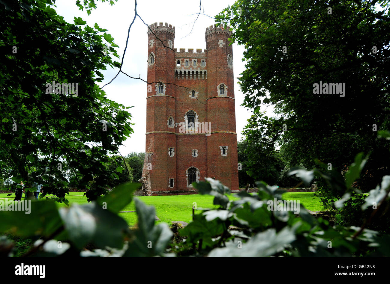 Gesamtansicht von Tattershall Castle, Lincolnshire Stockfoto