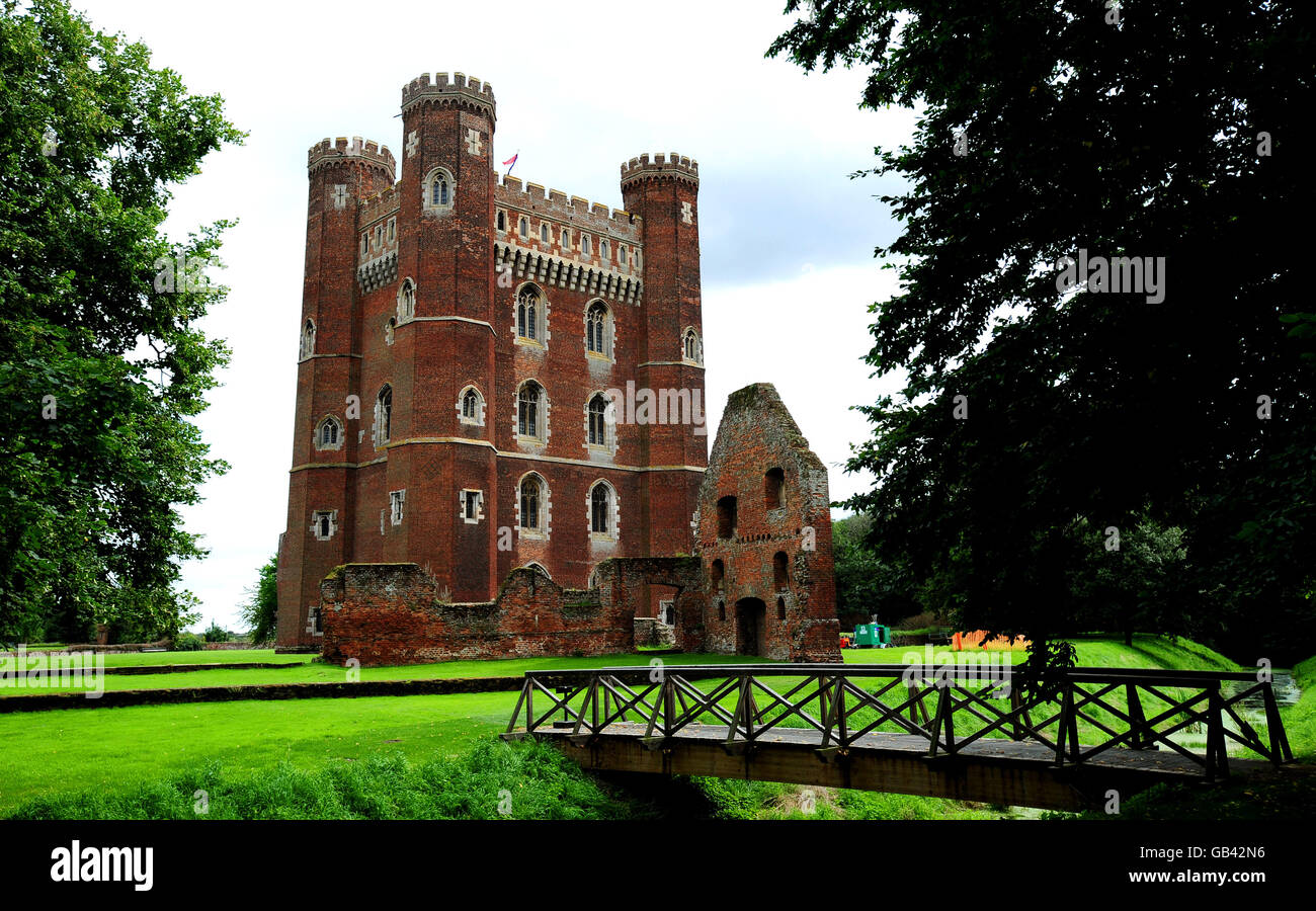 Gesamtansicht von Tattershall Castle, Lincolnshire Stockfoto
