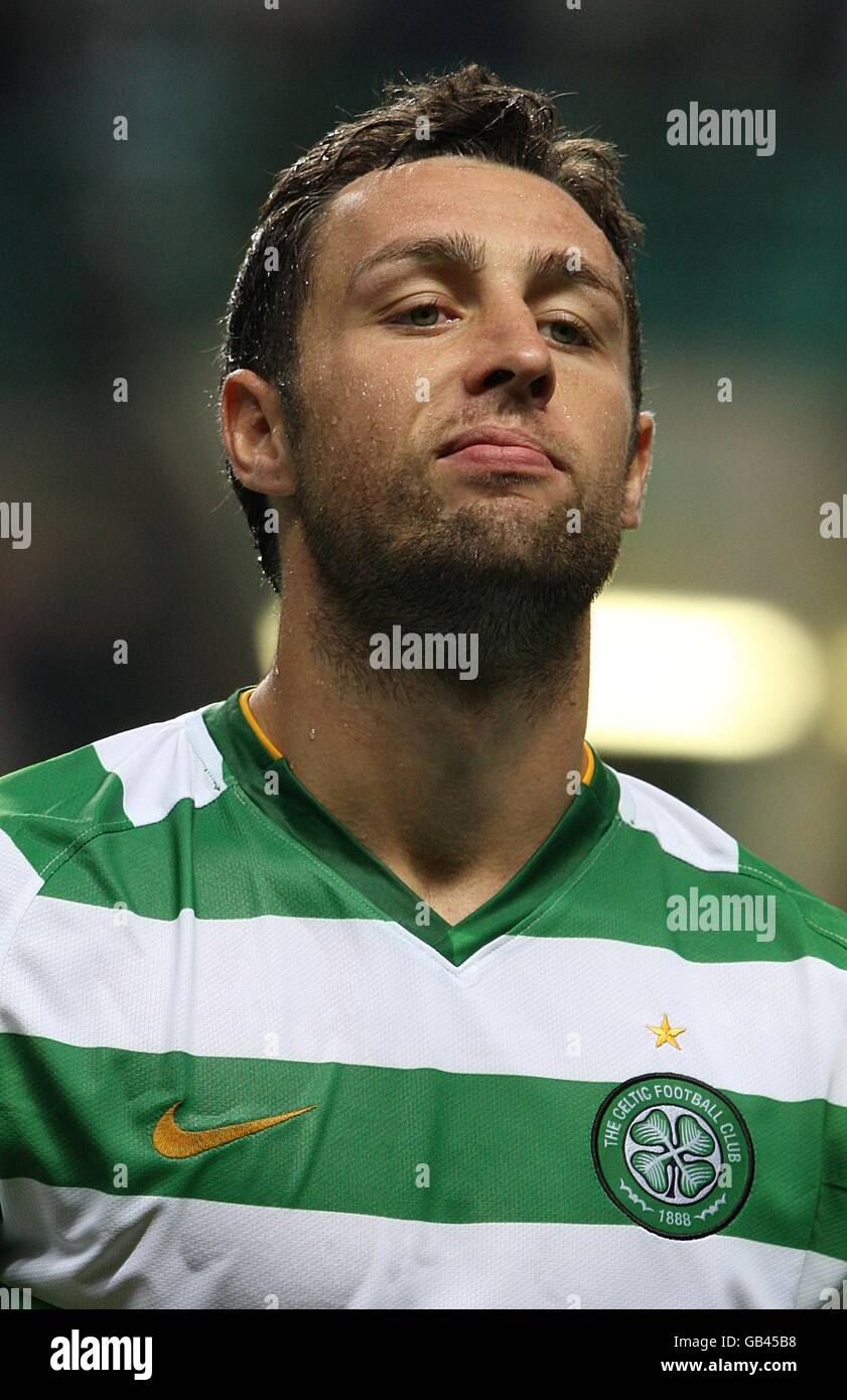 Fußball - UEFA Champions League - Gruppe E - Celtic / Aab - Celtic Park. Andreas Hinkel, Keltisch Stockfoto