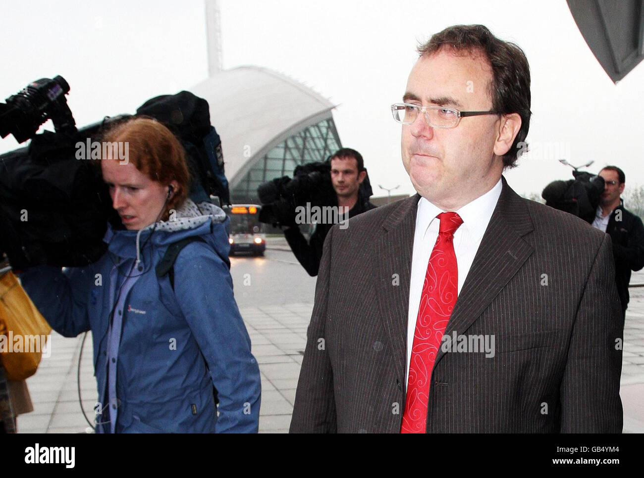 Schottland-Bürominister David Cairns MP verlässt BBC Schottland, in Glasgow, hat er aus der Regierung zurückgetreten, Downing Street sagte heute. Stockfoto