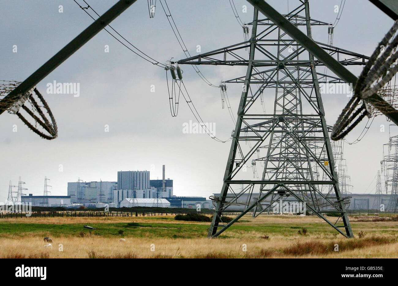 Eine Gesamtansicht des Kernkraftwerk Dungeness B in Dungeness, Kent. Stockfoto