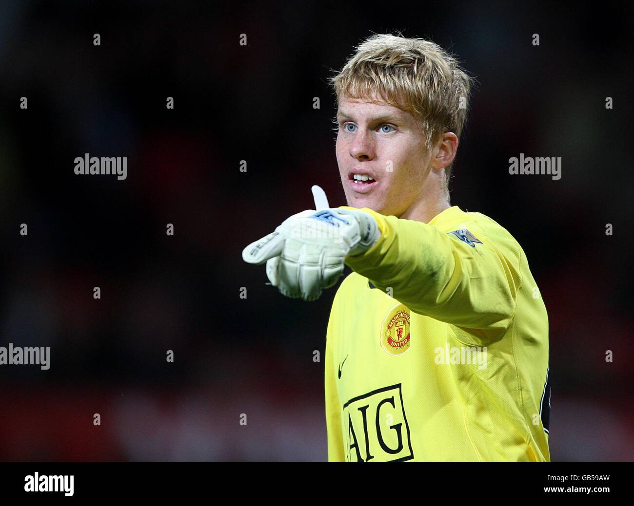 Fußball - Carling Cup - Dritte Runde - Manchester United gegen Middlesbrough - Old Trafford. Ben Amos, Torwart von Manchester United Stockfoto