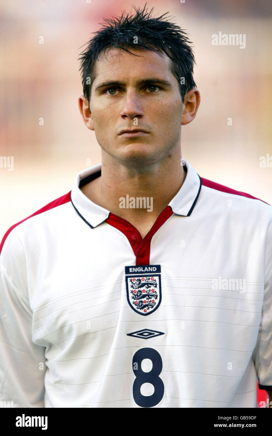 Fußball - Europameisterschaft 2004 Qualifikation - Gruppe Sieben - Mazedonien gegen England. Frank Lampard, England Stockfoto