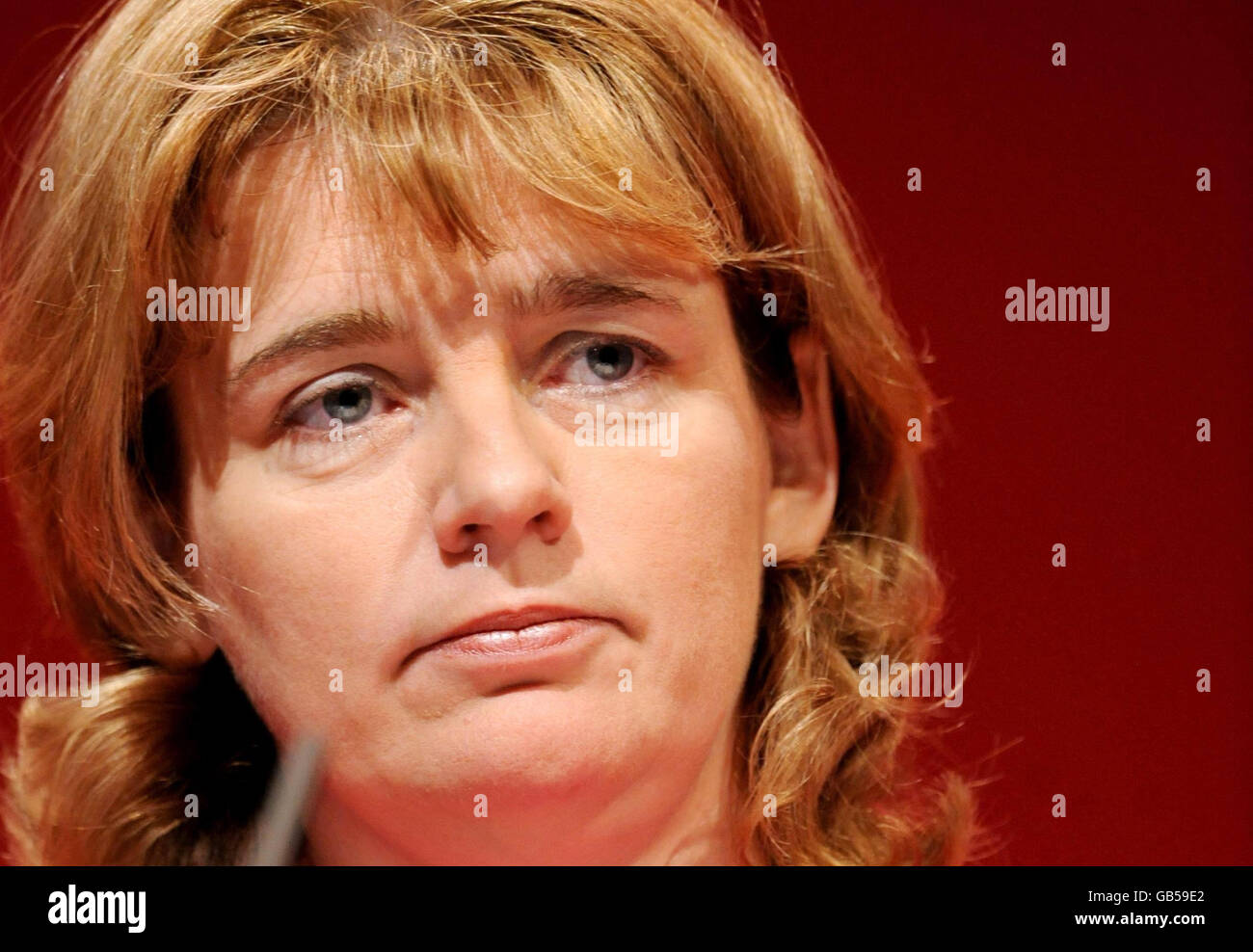 Verkehrsministerin Ruth Kelly spricht auf der Konferenz der Labour Party in Manchester. Stockfoto