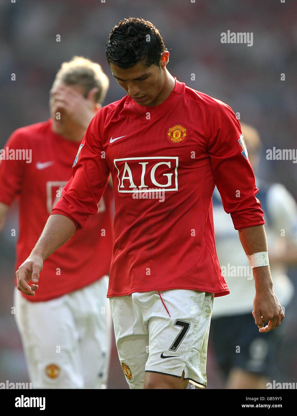 Fußball - Barclays Premier League - Manchester United / Bolton Wanderers - Old Trafford. Cristiano Ronaldo, Manchester United Stockfoto