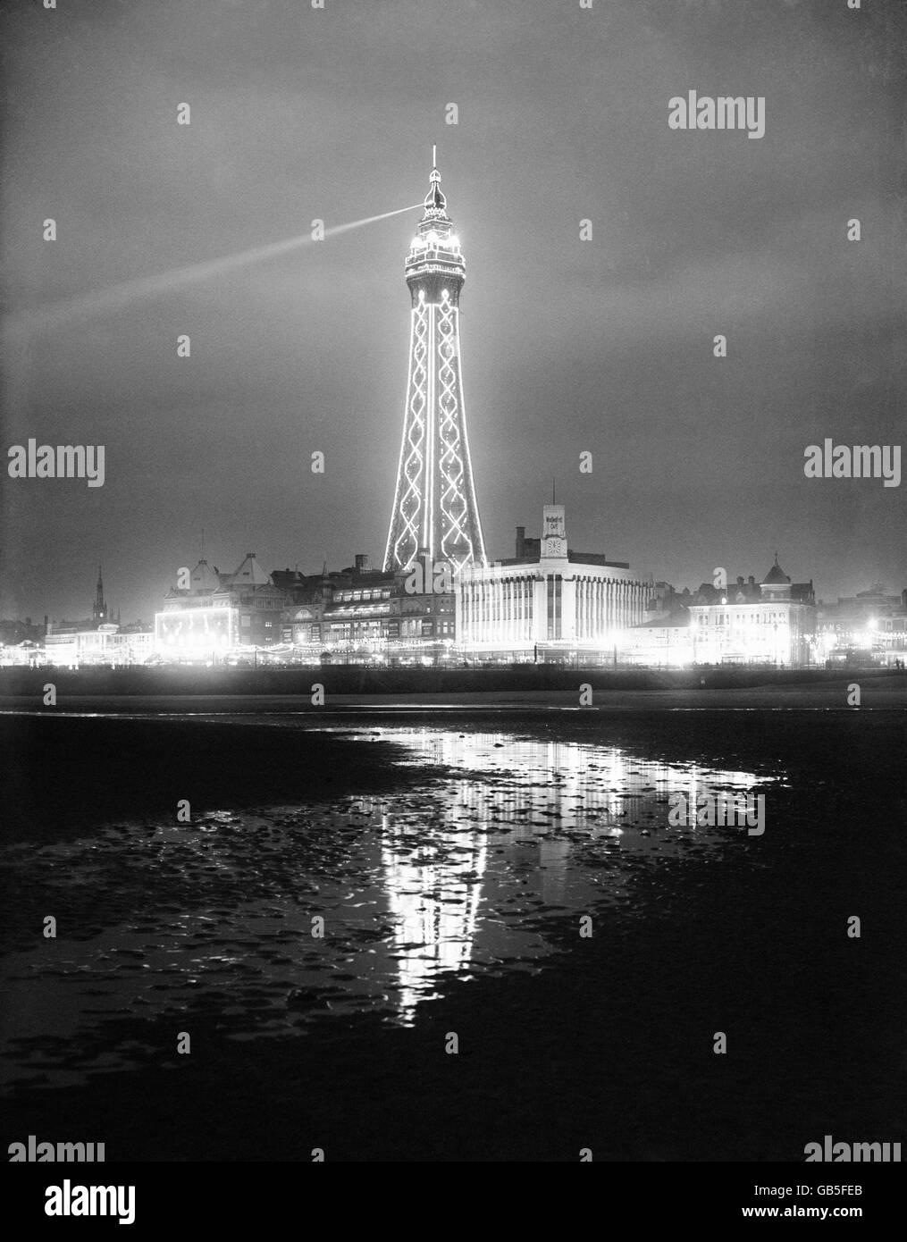 British Holidays - das Meer - Blackpool Illuminations - 1950 Stockfoto