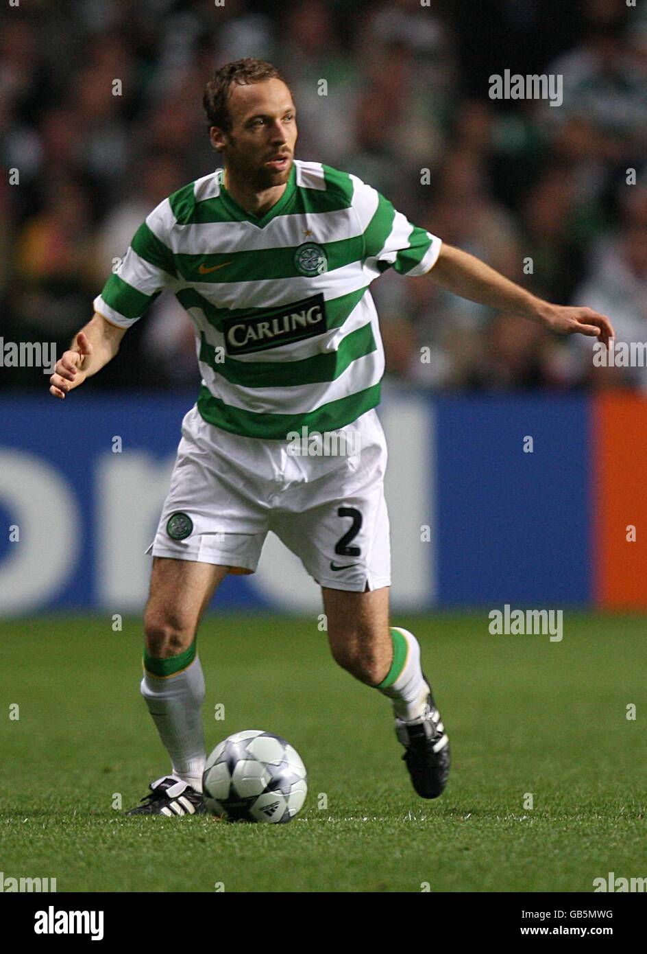 Fußball - UEFA Champions League - Gruppe E - Celtic gegen Aab Aalborg - Celtic Park. Andreas Hinkel, Keltisch Stockfoto