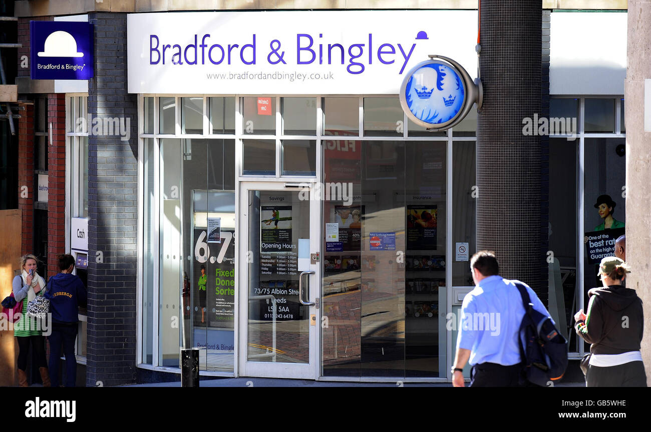 Das Büro der Bradford & Bingley Bank in Leeds wird als die Zukunft der Bank betrachtet. Stockfoto