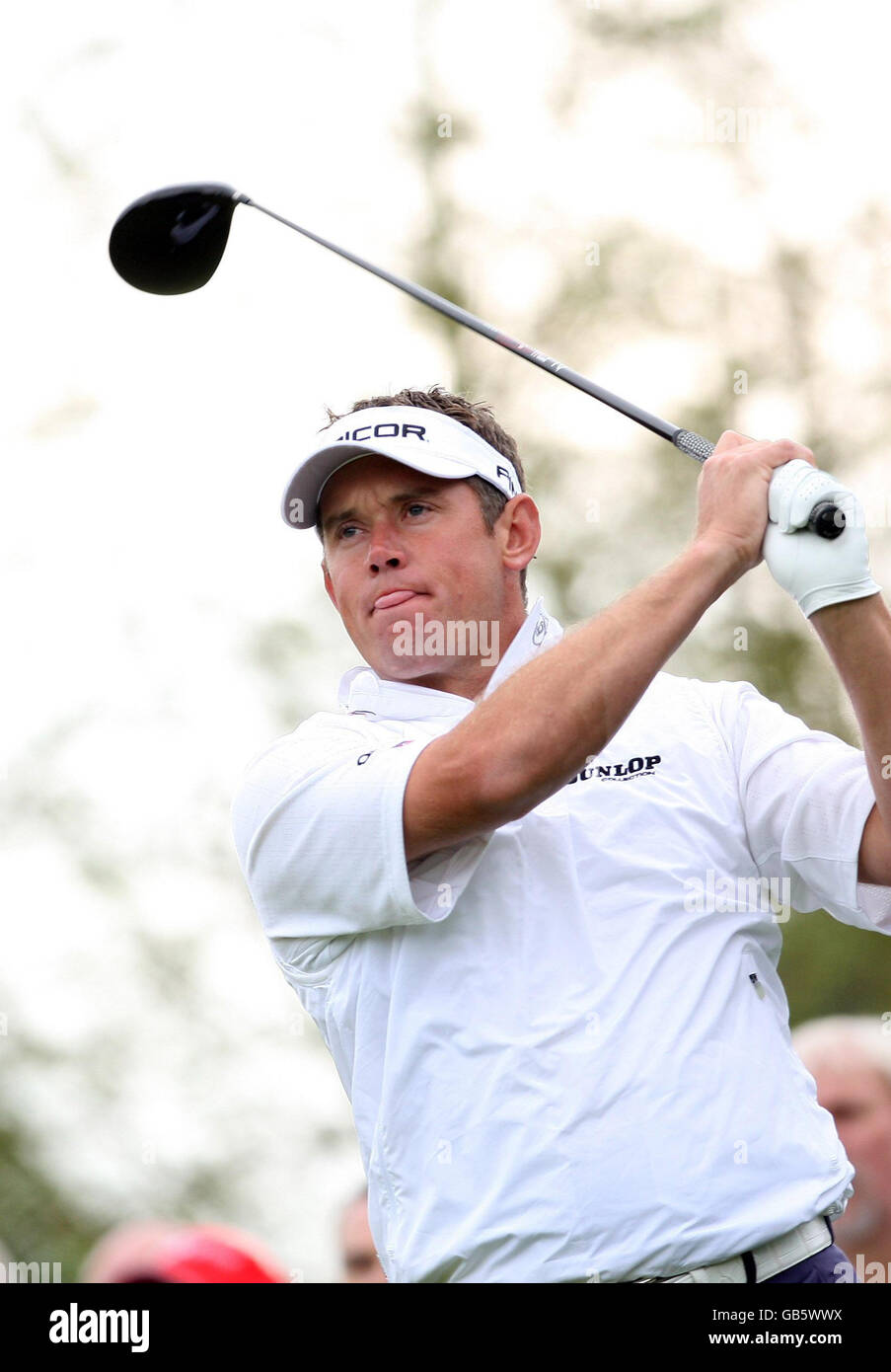 Golf - Quinn Versicherung British Masters - Tag Vier - Der Belfry. Lee Westwood von England während der Quinn Insurance British Masters am Belfry, Wishaw, Sutton Coldfield. Stockfoto