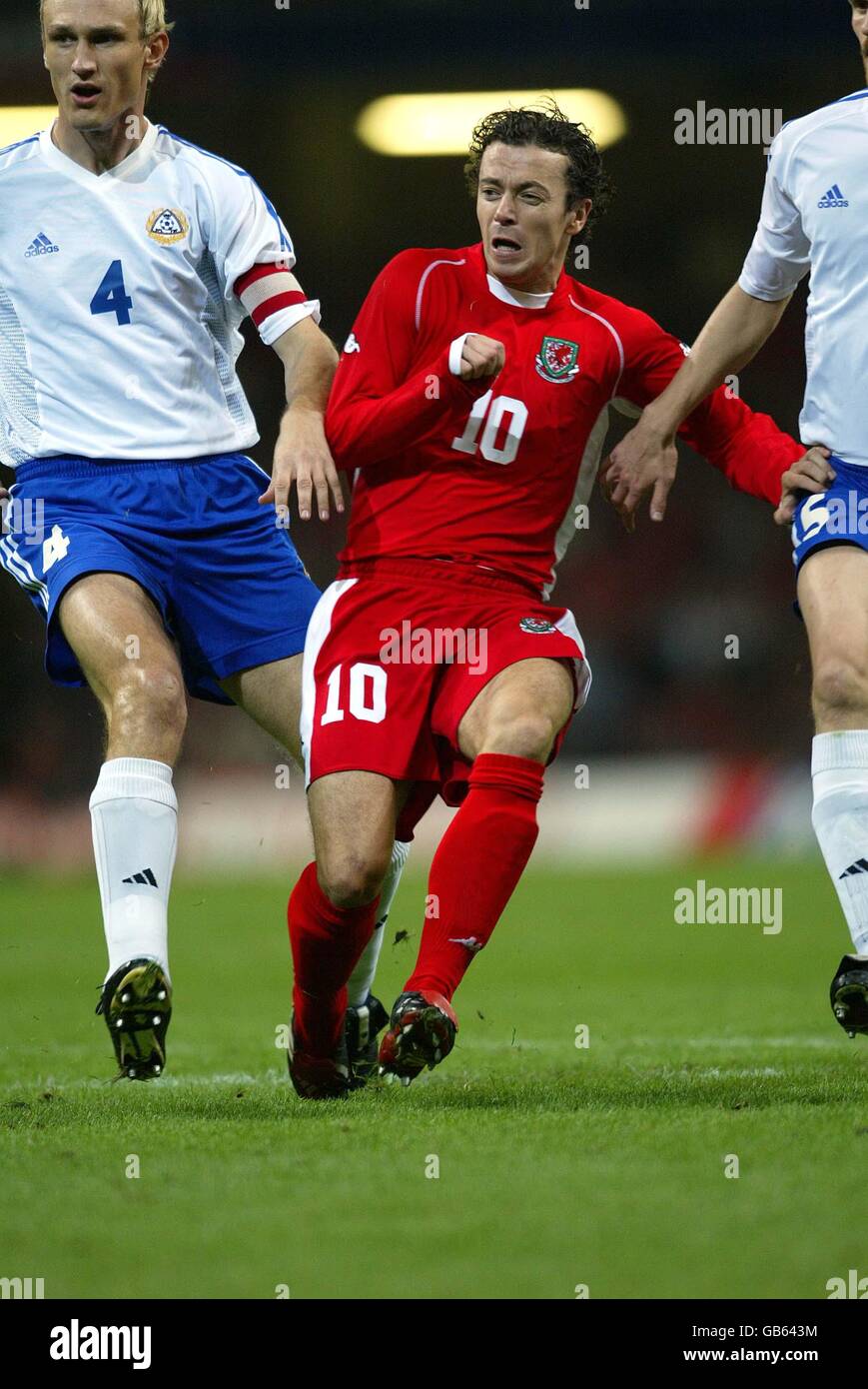 Fußball - Europa Meisterschaften-2004 Qualifier Gruppe neun - Wales V Finnland Stockfoto