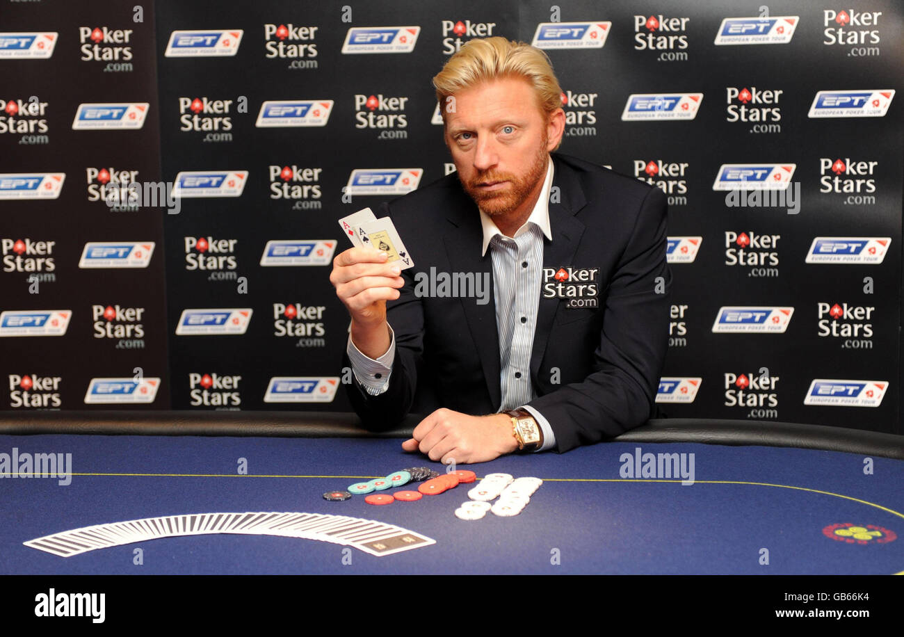 Boris Becker startet der Pokerstars.com European Poker Tour - London Stockfoto