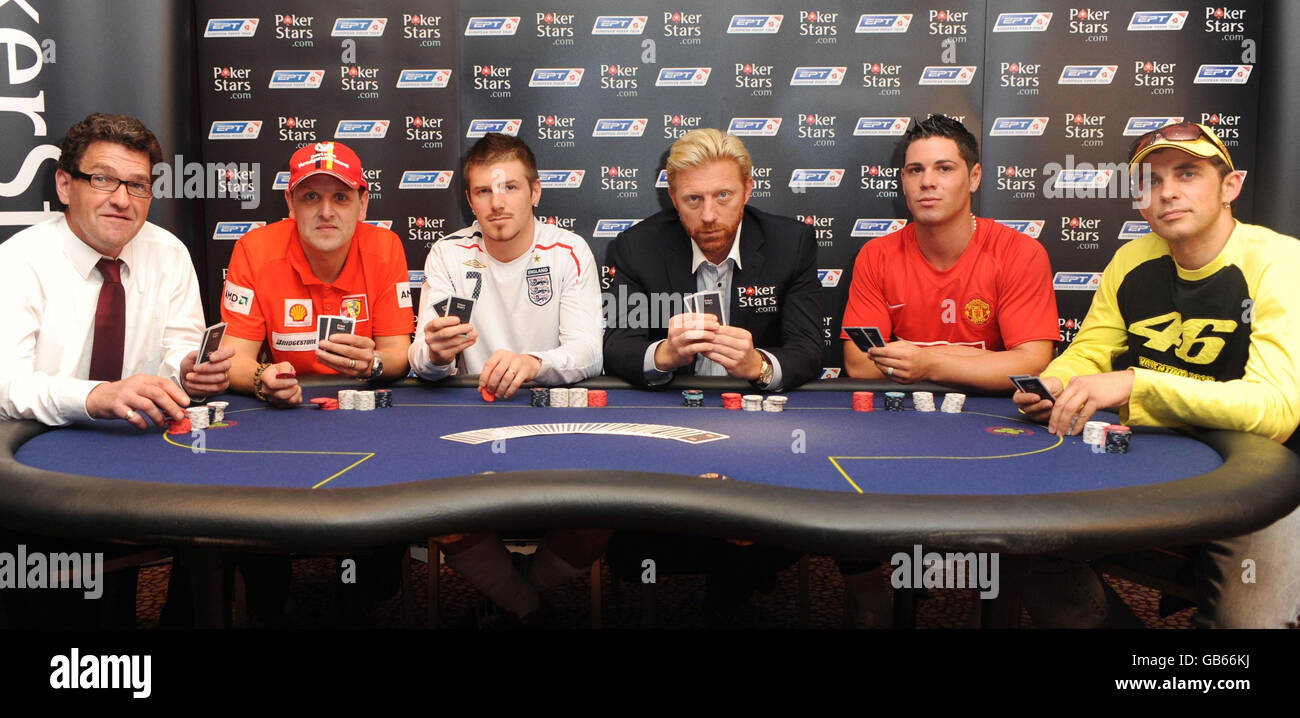 Boris Becker startet der Pokerstars.com European Poker Tour - London Stockfoto