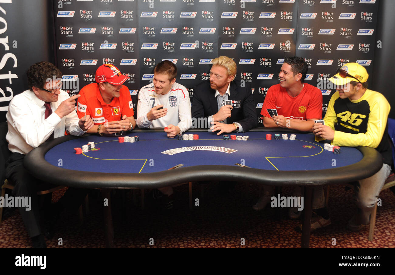 Boris Becker startet der Pokerstars.com European Poker Tour - London Stockfoto