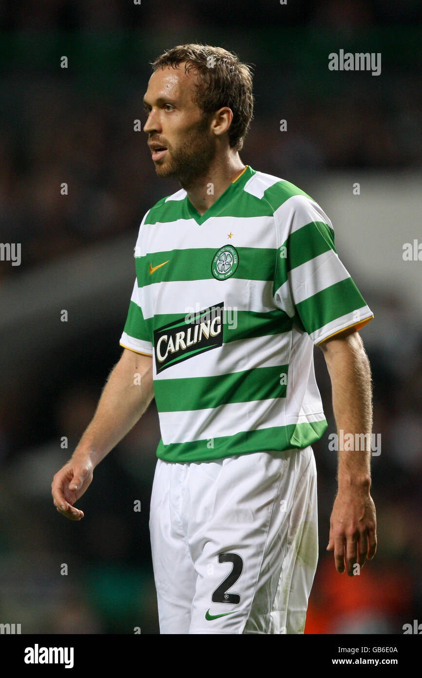 Fußball - UEFA Champions League - Gruppe E - Celtic gegen Aab Aalborg - Celtic Park. Andreas Hinkel, Keltisch Stockfoto
