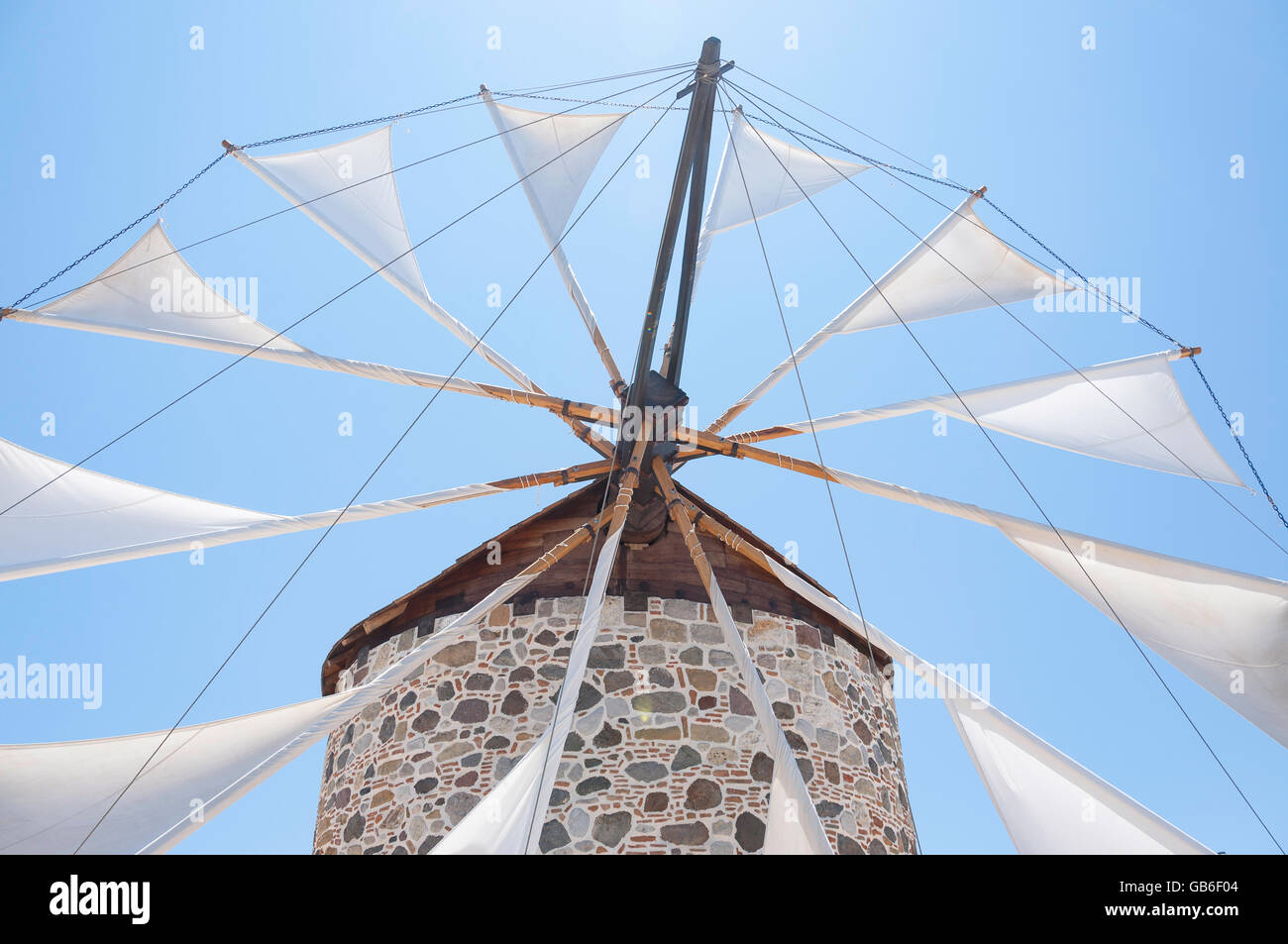 Antimachia Windmühle Antimachia, Kos (Cos), die Dodekanes, Region südliche Ägäis, Griechenland Stockfoto
