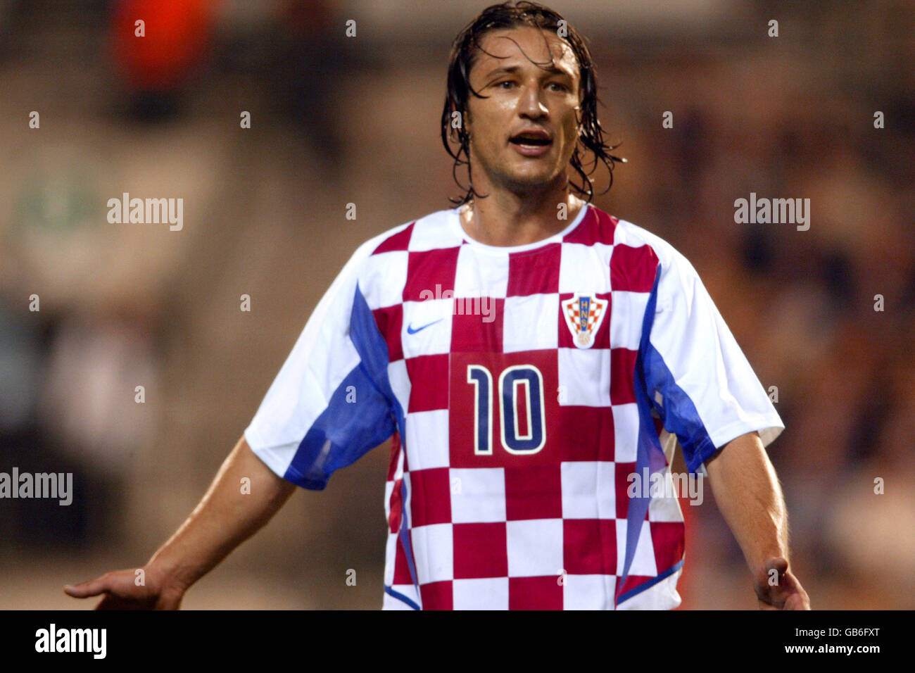 Fußball - Europameisterschaft 2004 Qualifikation - Gruppe Acht - Belgien gegen Kroatien. Niko Kovac, Kroatien Stockfoto