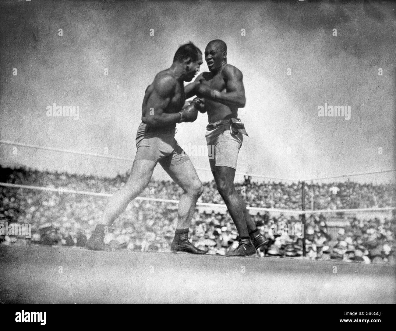 Boxen - World Heavyweight Title - Jack Johnson V James J Jeffries - Reno, Nevada Stockfoto