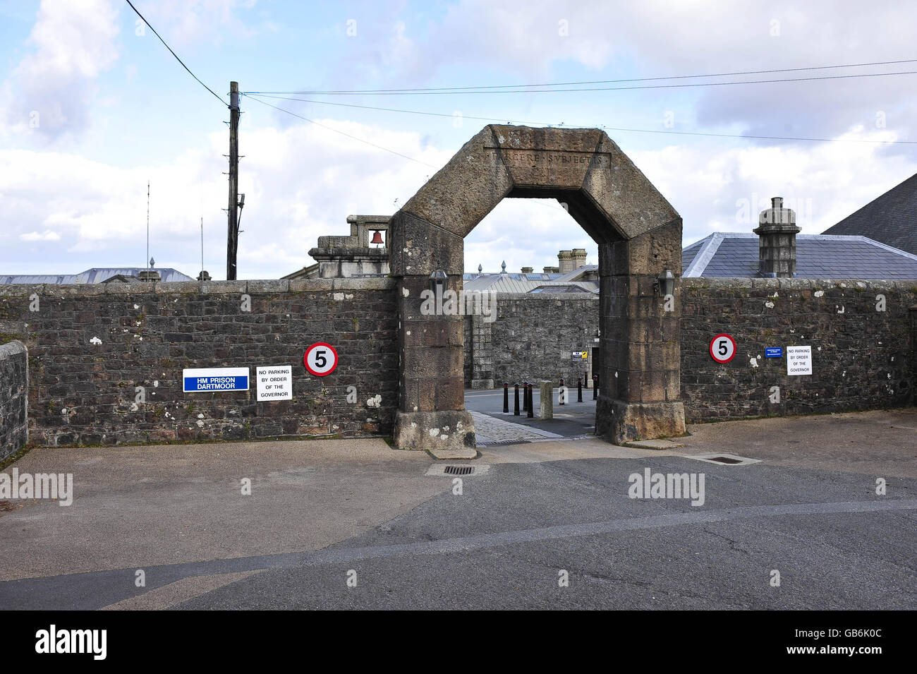 HM Gefängnis Dartmoor - Devon. Allgemeine Ansicht des HM Gefängnisses Dartmoor, Devon. Stockfoto