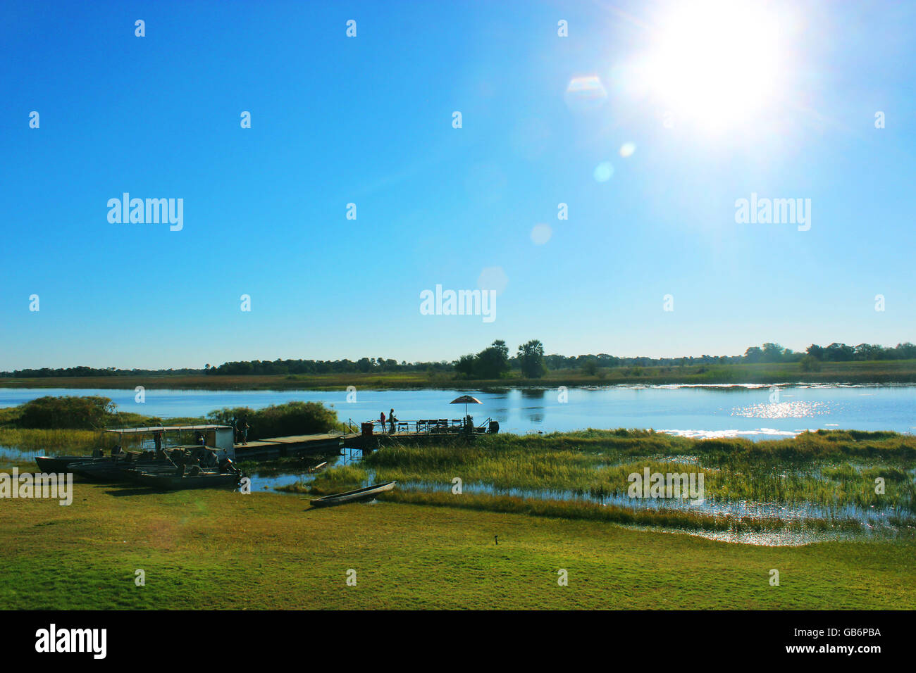 Schönen Tag durch den Chobe Fluss in Südafrika/Botswana Stockfoto