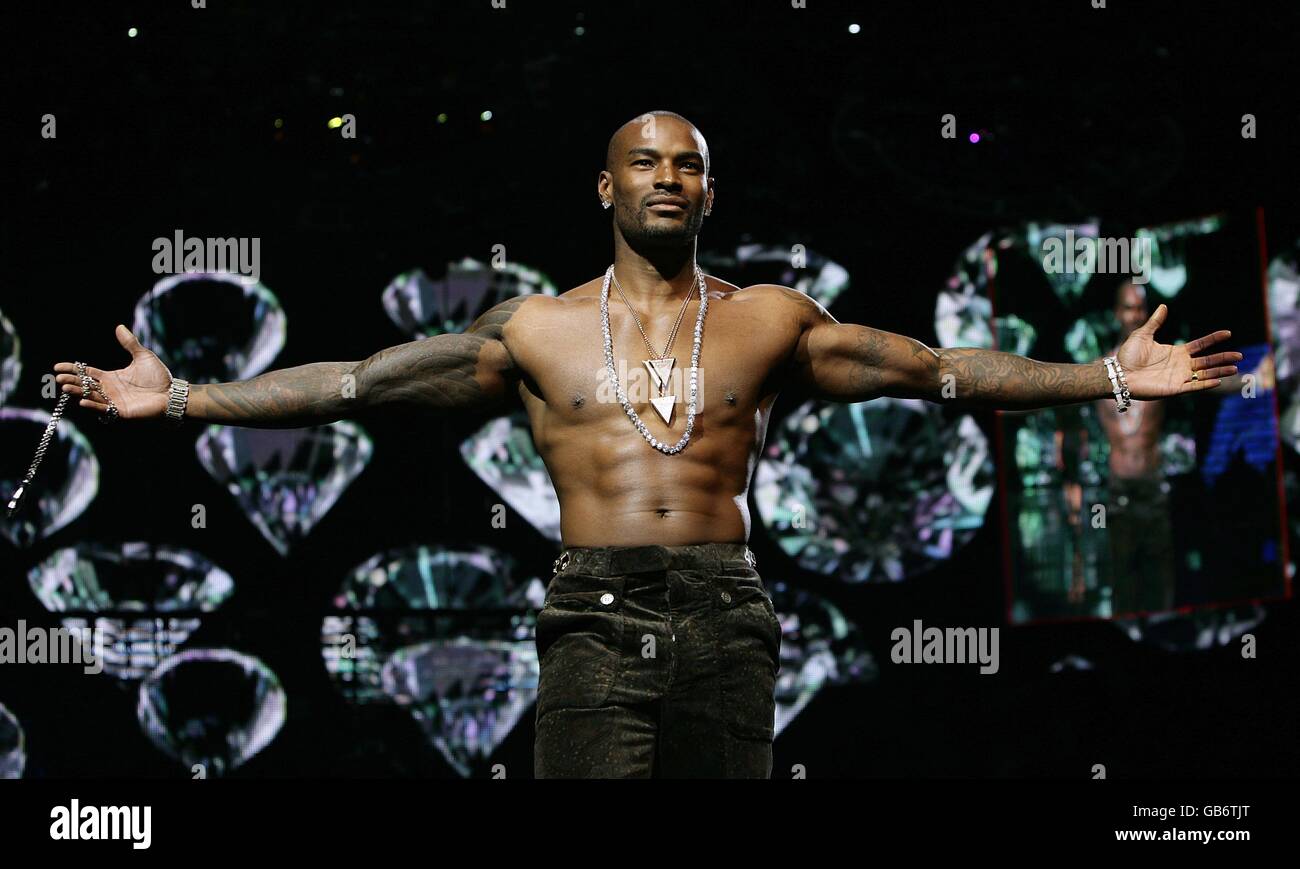 Model Tyson Beckford auf der Bühne beim Africa Rising Festival in der Royal Albert Hall, Kensington Gore, London Stockfoto