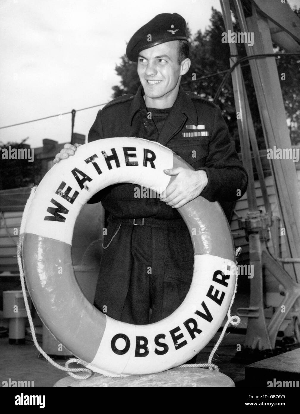 Wetter - Air Ministry Ozean Wetter Schiffe - London Docks - 1947 Stockfoto