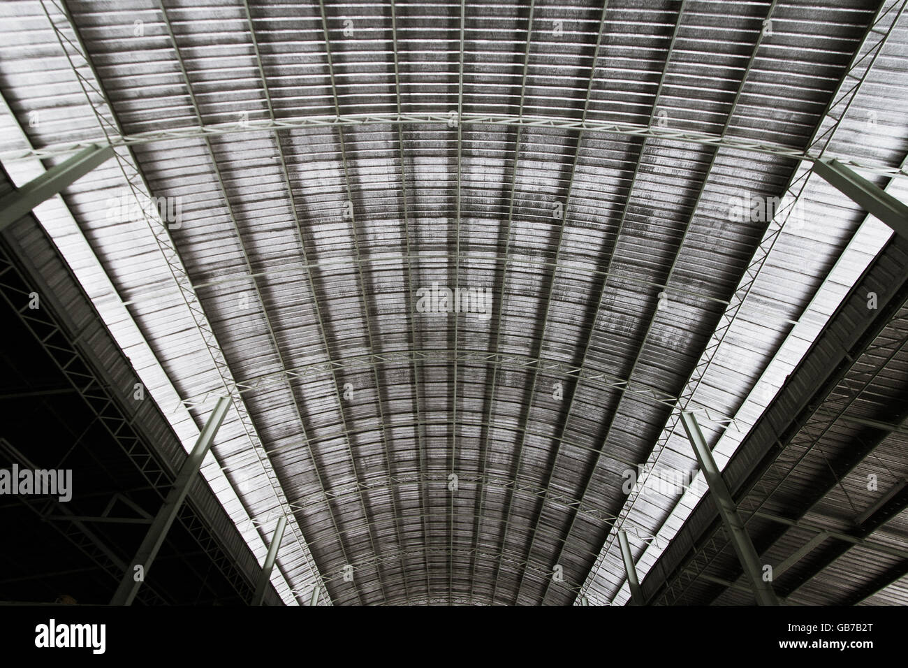 Metallstruktur Dacharchitektur Stockfoto