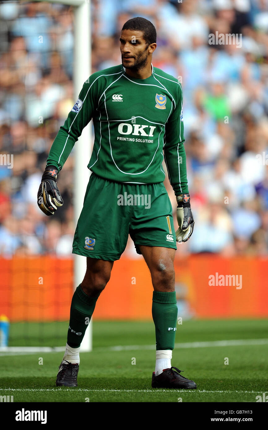 Fußball - Barclays Premier League - Manchester City / Portsmouth - City of Manchester Stadium. David James, Torwart von Portsmouth Stockfoto