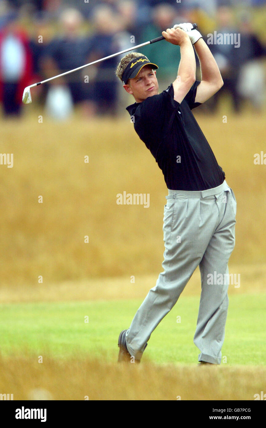 Golf - The Open Golf Championship - Sandwich - Erste Runde. Luke Donald in Aktion Stockfoto