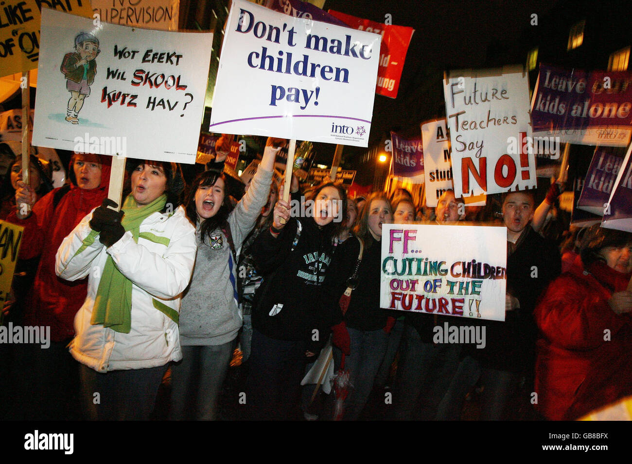 Dublin-Bildung-protest Stockfoto