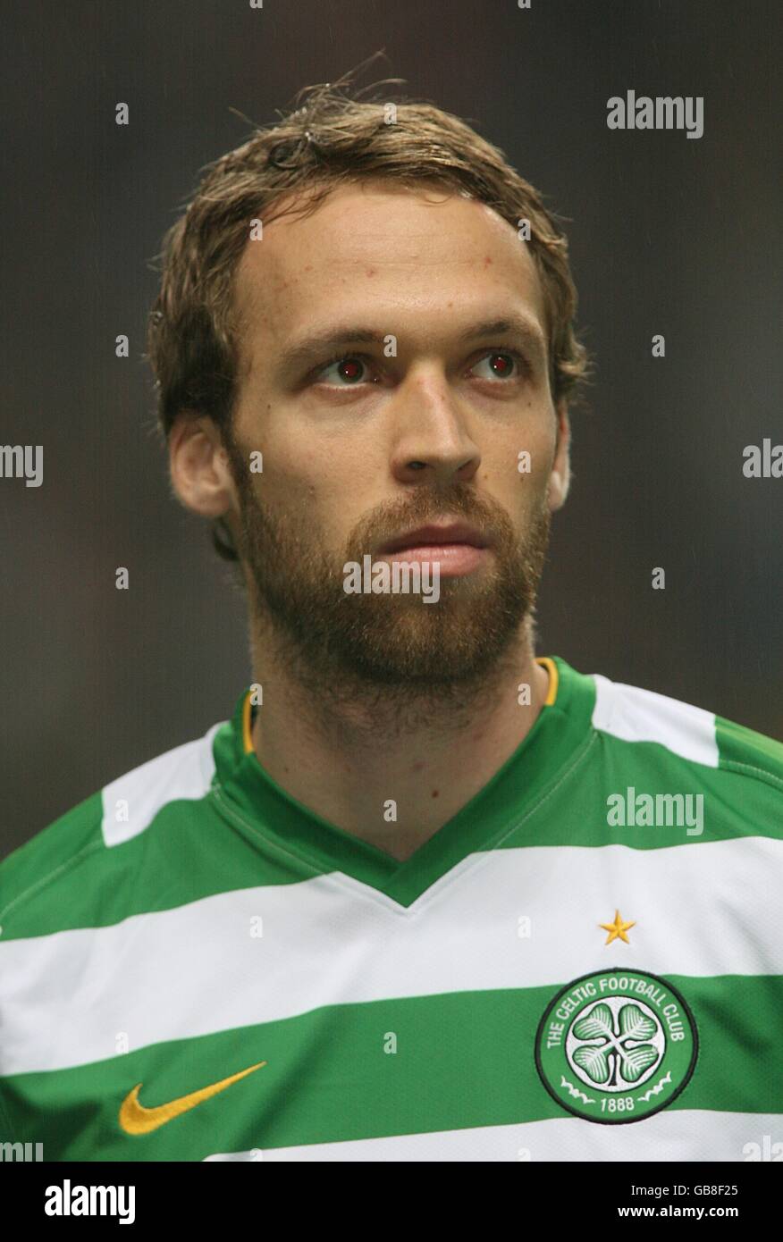 Fußball - UEFA Champions League - Gruppe E - Celtic / Manchester United - Celtic Park. Andreas Hinkel, Keltisch Stockfoto