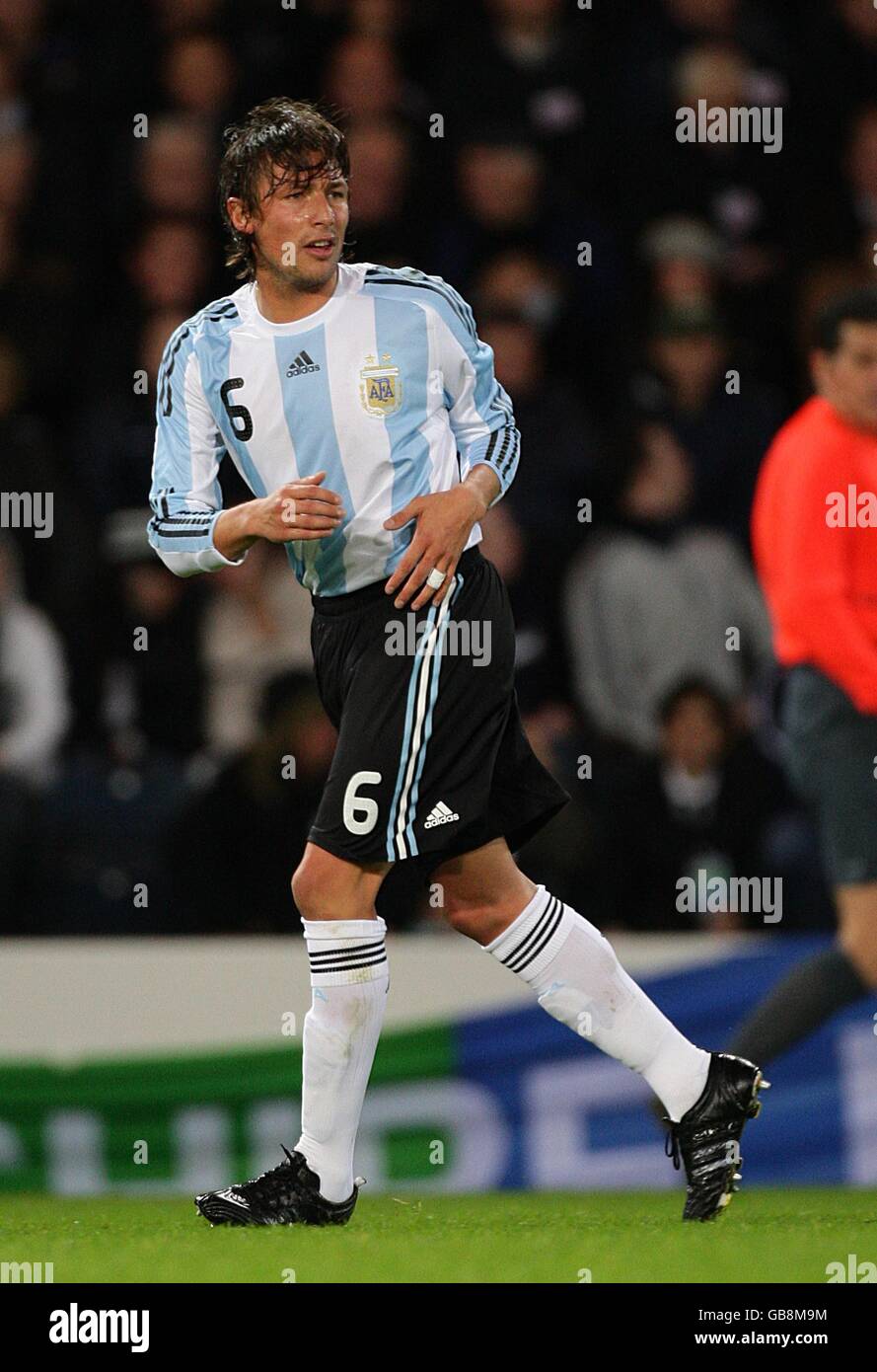 Fußball - International freundlich - Schottland / Argentinien - Hampden Park. Gabriel Heinze, Argentinien Stockfoto