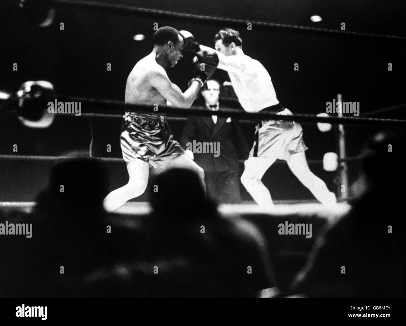 Boxen - British Empire-Schwergewichts-Champion - Len Harvey V Larry Gaines Stockfoto