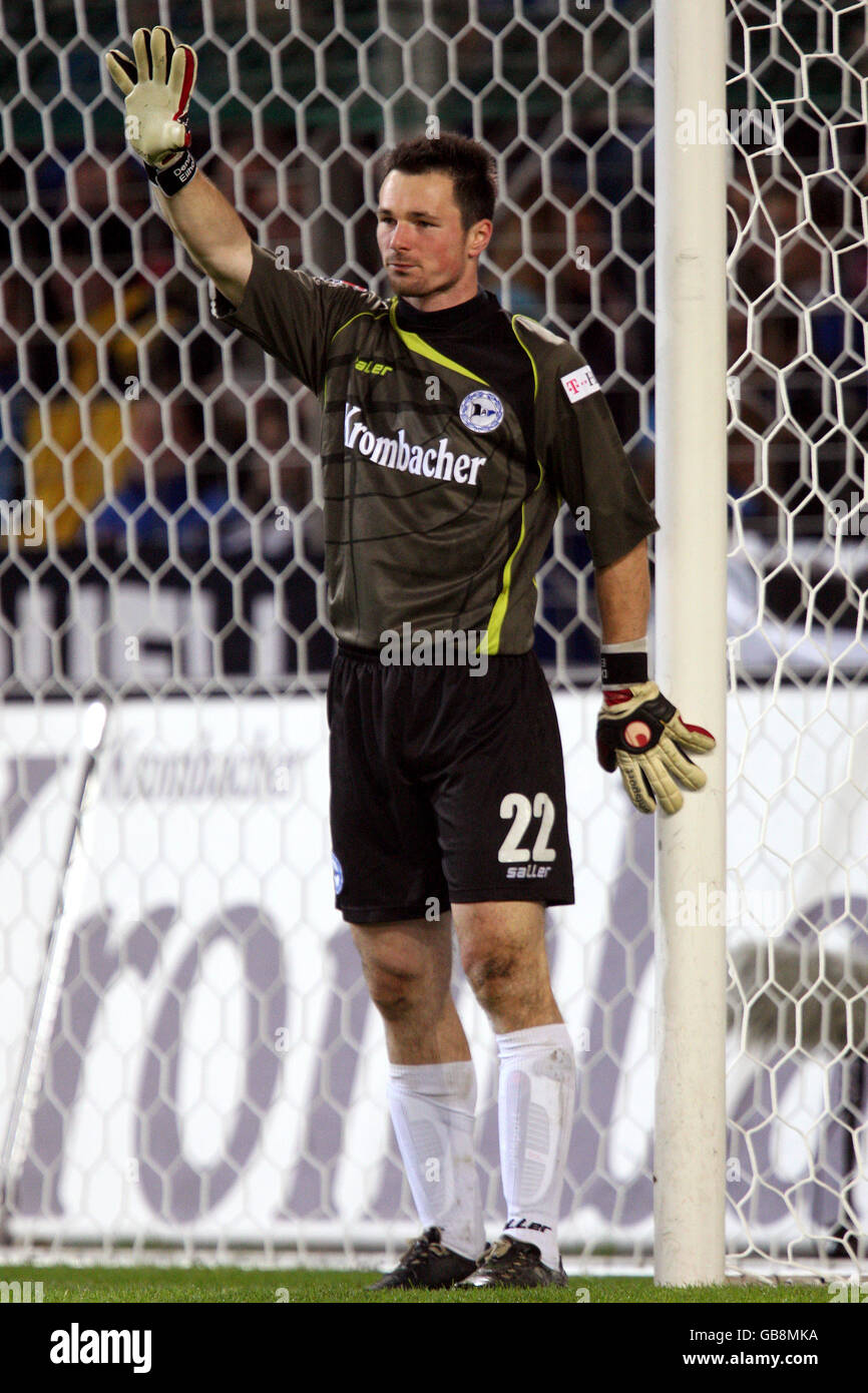 Fußball - Deutsche Bundesliga - Arminia Bielefeld / Energie Cottbus - Schuco Arena. Dennis Eilhoff, Arminia Bielefeld Stockfoto