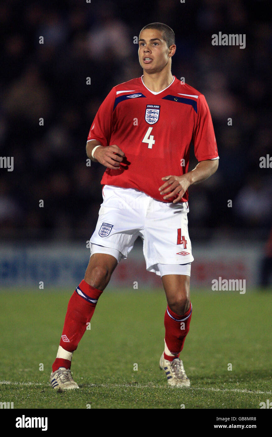 Fußball - unter 19 Internationale Freundschaften - England gegen Deutschland - Weston Homes Community Stadium. Jack Rodwell, England Stockfoto